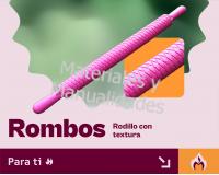 Rodillo Rombos o barquillo tipo galleta utensilio para fondant p